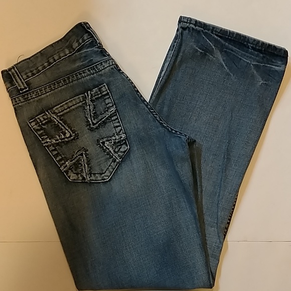 Flypaper lightly distressed blue jeans Sz 29X32 - Picture 1 of 8